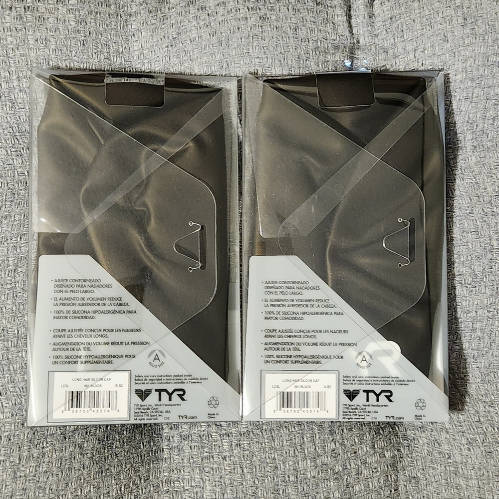 TYR Youth Long Hair Silicone Wrinkle-Free Swim Cap - Picture 2 of 4